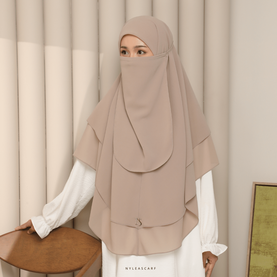 Raudhah Khimar In Crepe Nyleascarf