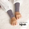 Hijrah Handsock In Dove Grey - Premium Non-Slip Breathable Cotton for Muslimah.