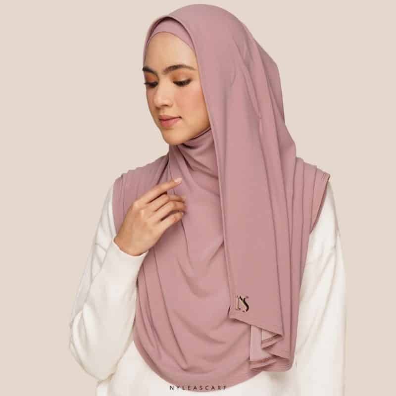 Nyleascarf Melur Express With Inner In Dusty Rose